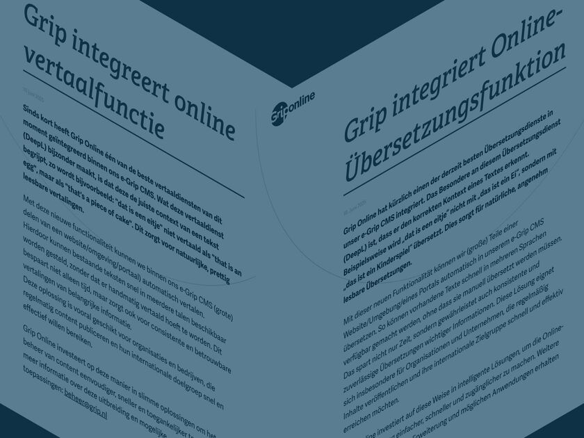 Grip integreert online vertaalfunctie Grip integreert online vertaalfunctie